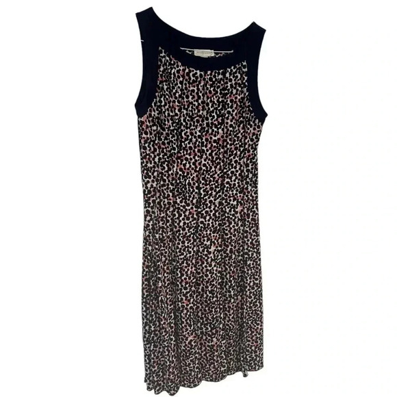 Christopher Banks size 10 fit and flare with navy and pink dots EUC - Picture 1 of 8